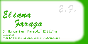 eliana farago business card